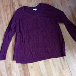 Purple v-neck sweater